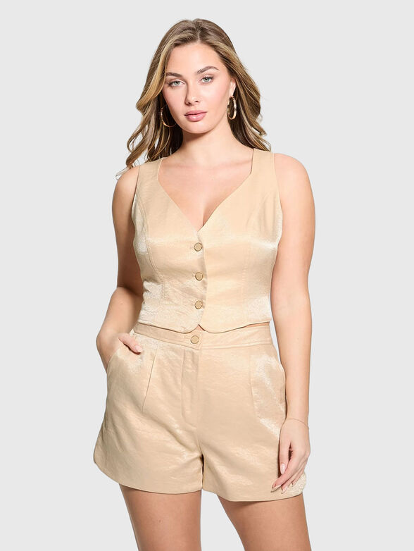 CAMILLE slim vest with buttons - 1