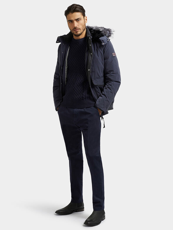 Padded jacket with hood in black - 2