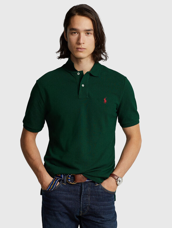 Polo-shirt in dark green colour - 1
