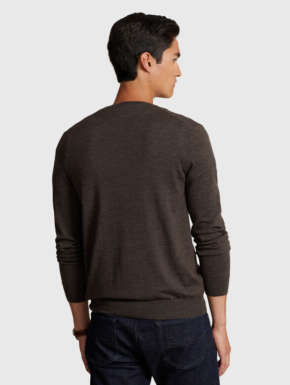 Wool sweater in brown  - 3