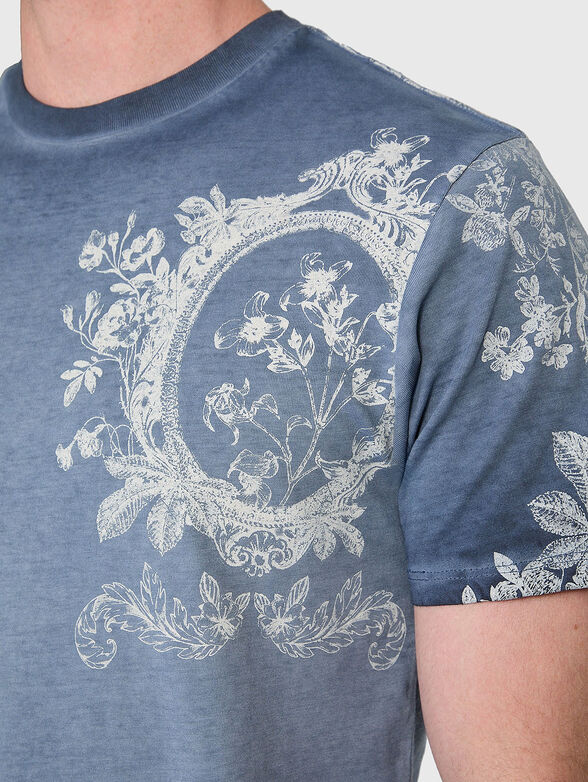 Cotton T-shirt with floral motifs - 4