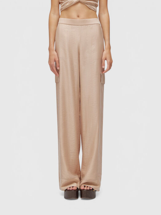 Wide leg lyocell pants