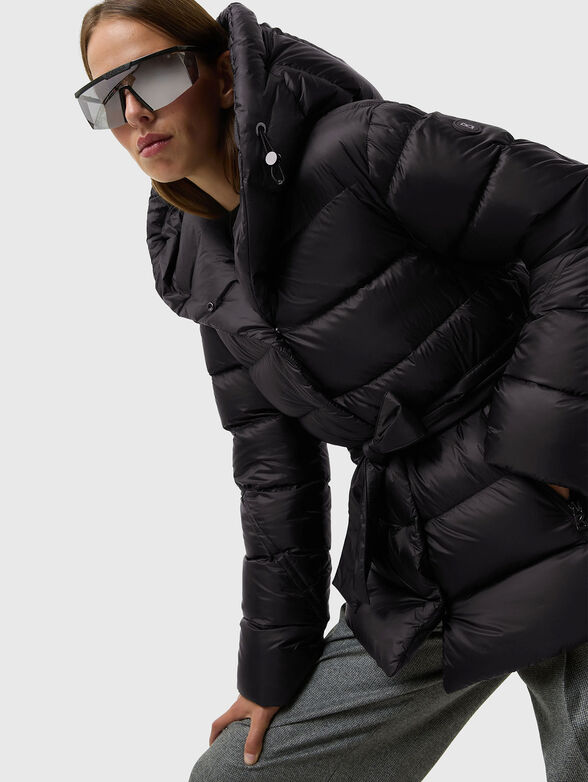 LAURIE padded jacket with waist belt - 5