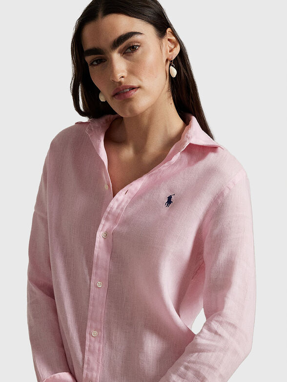 Long sleeved linen shirt - 4