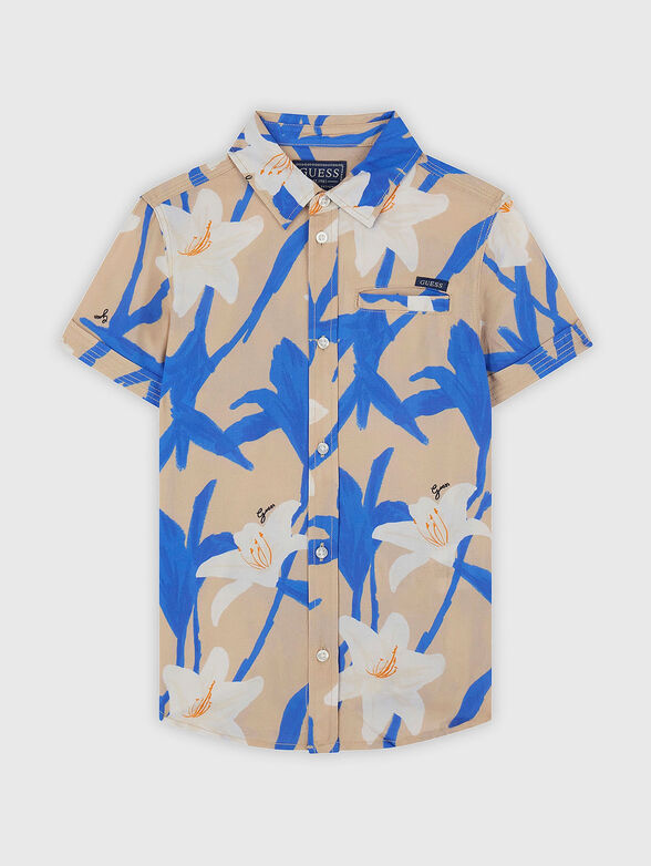 Shirt with floral print - 1