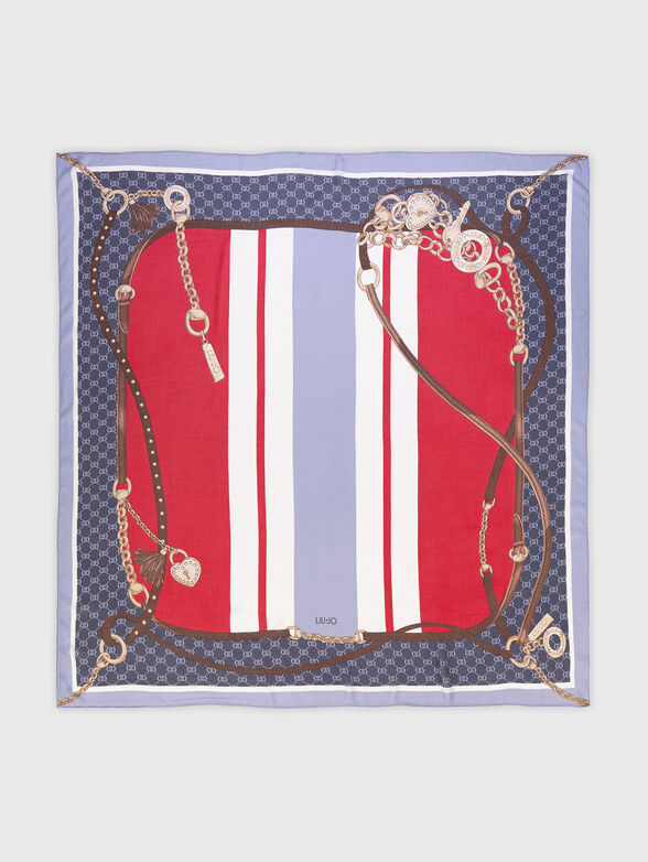 Square scarf with print - 2