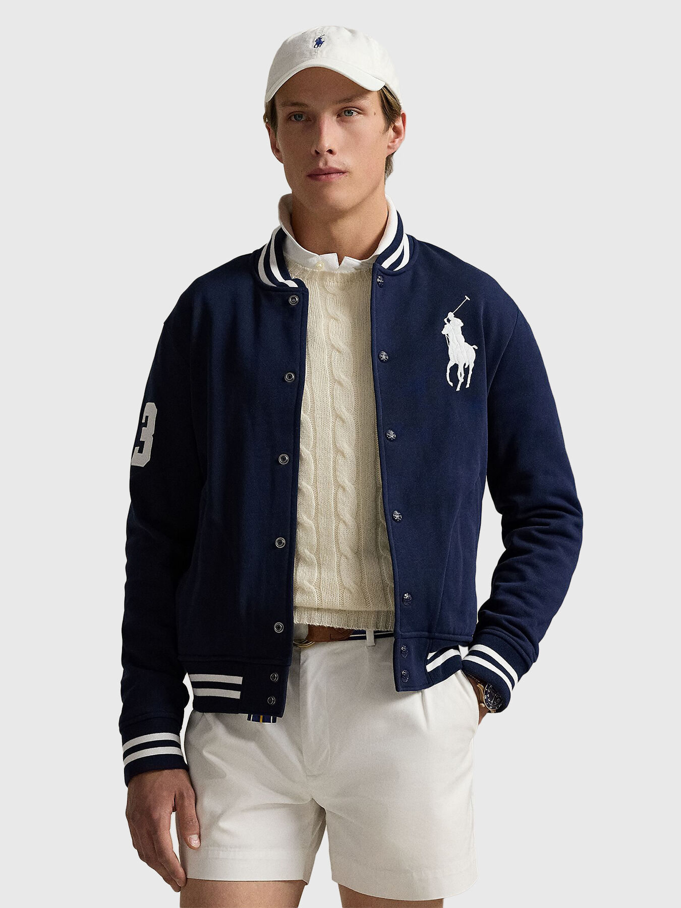 Fleece baseball jacket brand POLO RALPH LAUREN — Globalbrandsstore