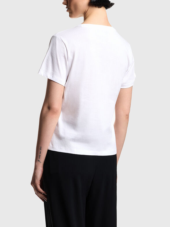 Black T-shirt with an embroidered logo - 3