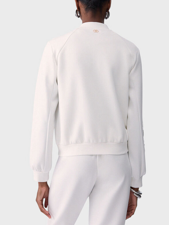 Sweatshirt with zip and bejewelled embellishment - 3