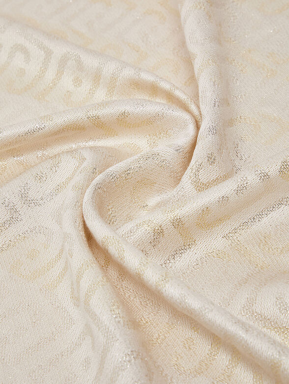 Jacquard scarf with a monogram print - 4