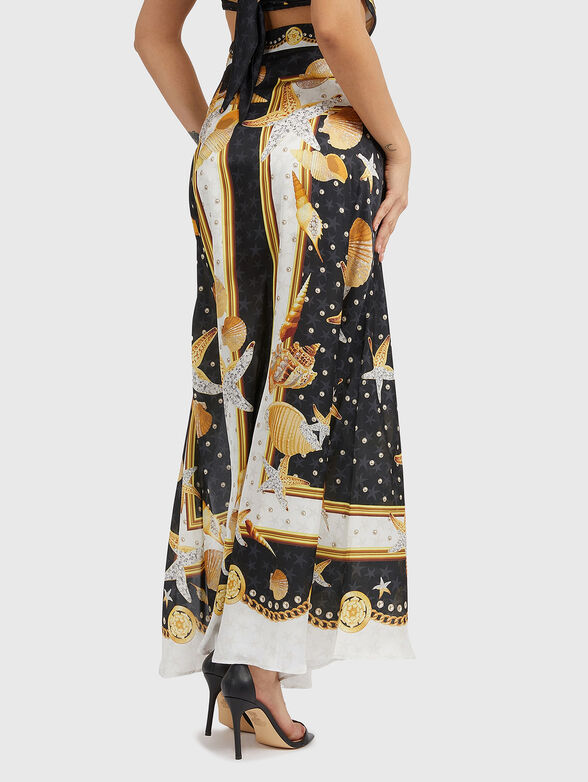 DORA printed satin maxi skirt - 2