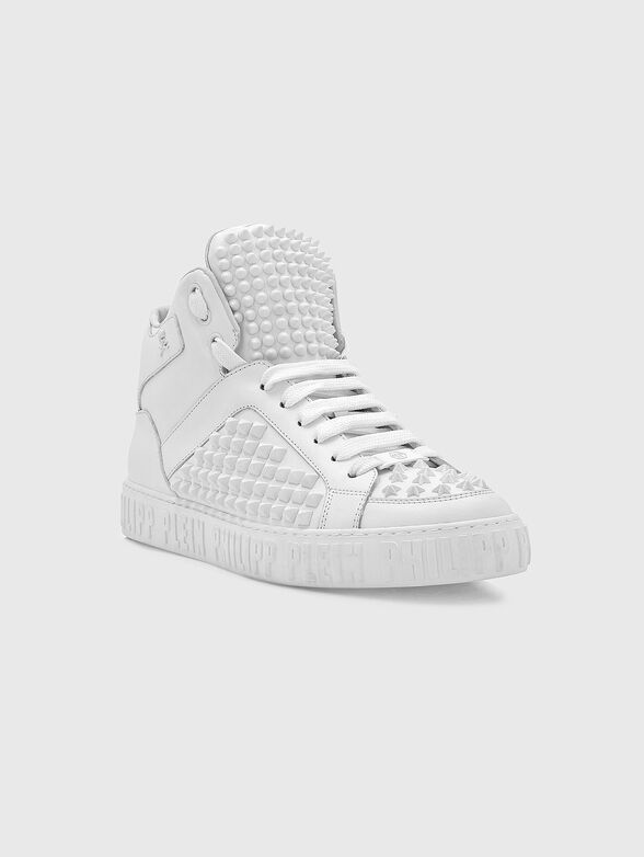 High leather shoes with eyelets - 1