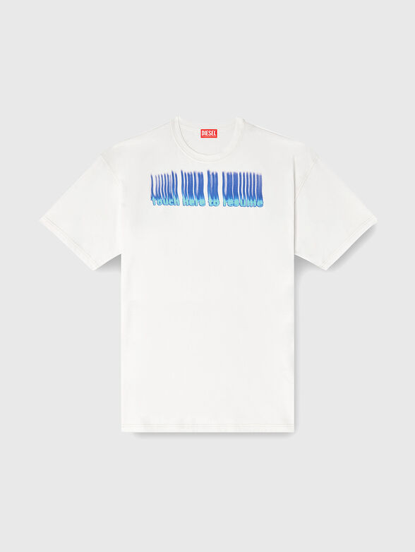 Black cotton T-shirt with print - 4