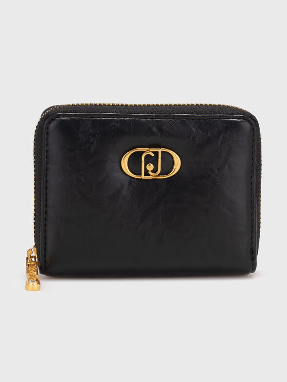 Wallet with metal logo - 1