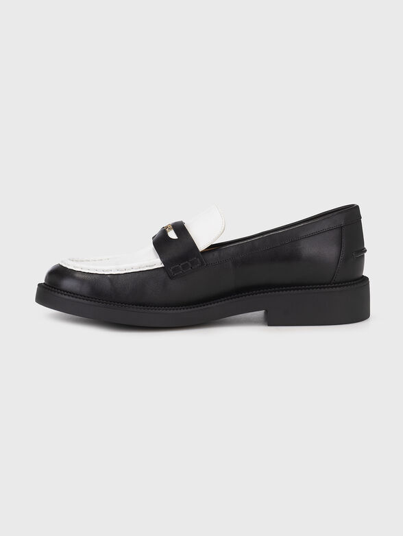 Leather loafers with mini logo accent - 4