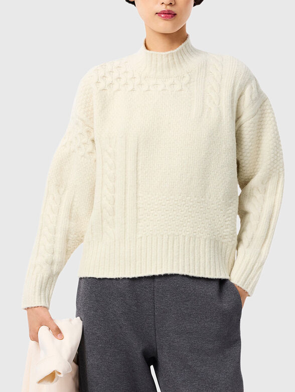 High neck wool sweater - 1