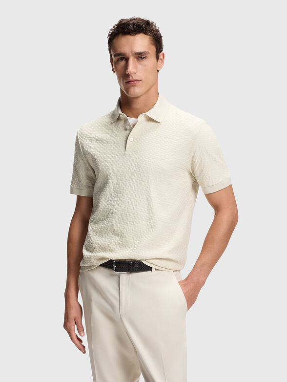 Polo shirt with a jacquard pattern - 1