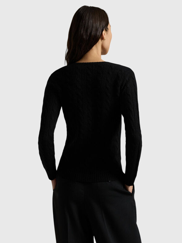 Black sweater with embroidered logo - 3