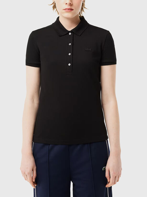Burgundy cotton polo shirt - 1