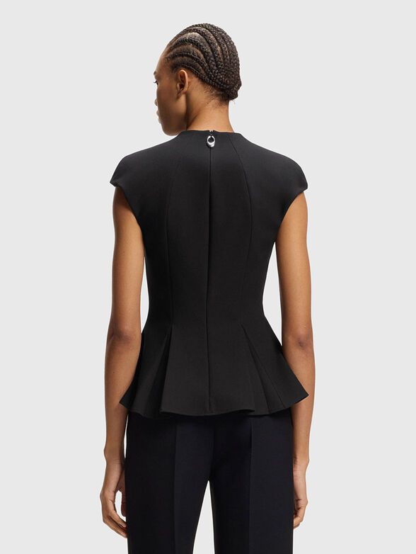 Peplum top with pleat details - 3