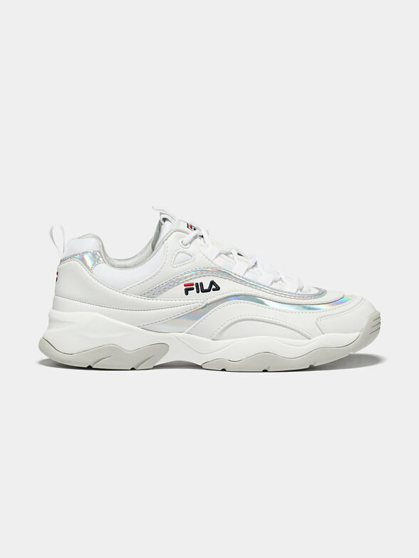 RAY M White sneakers with rose gold accents - 1