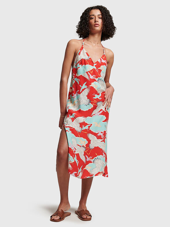 VINTAGE midi dress with slits - 1