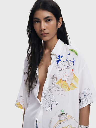 Shirt with accent print - 4