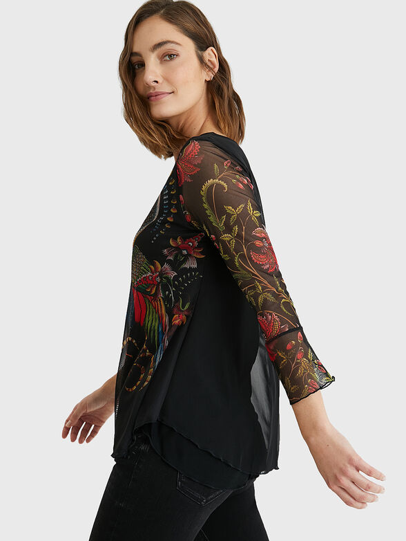 SANDRINI Blouse with contrasting print - 5