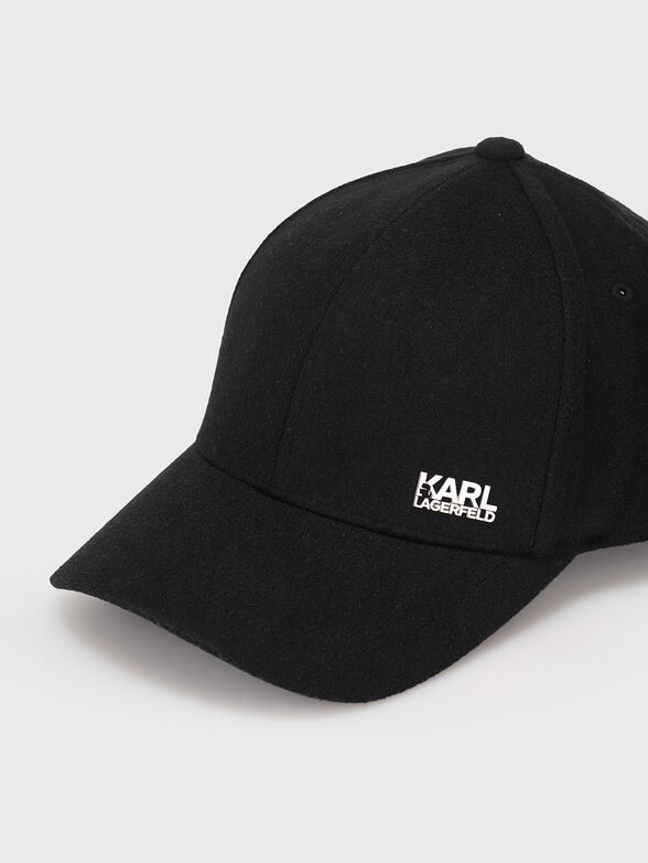 Baseball cap with metal logo detail  - 4