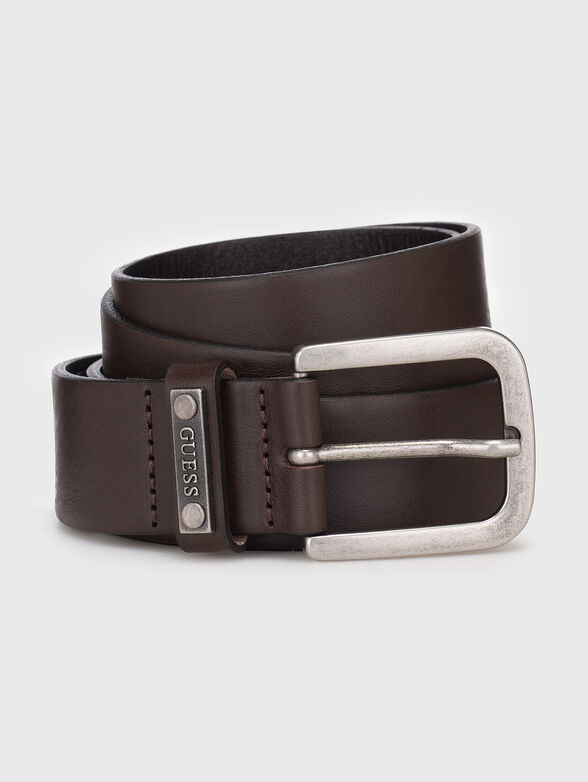 Leather belt with logo detail - 1