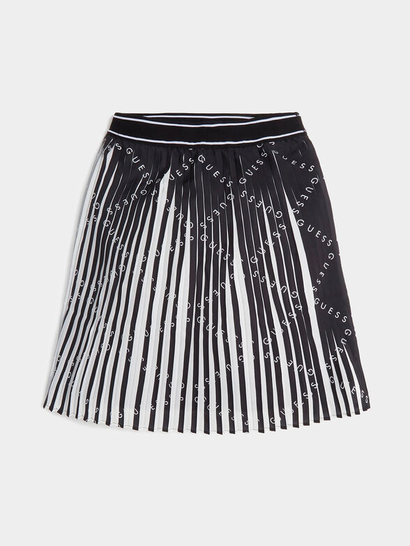 Pleated skirt with logo print - 2