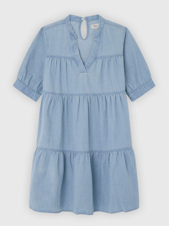 V-neck denim dress - 1