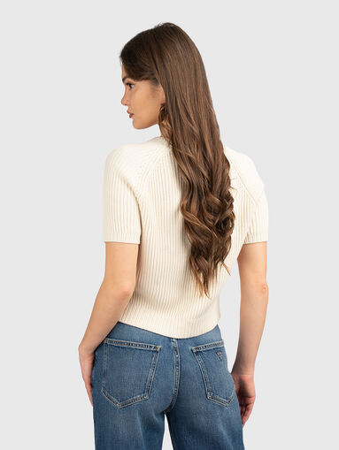 Sweater with raffia embroidery - 3