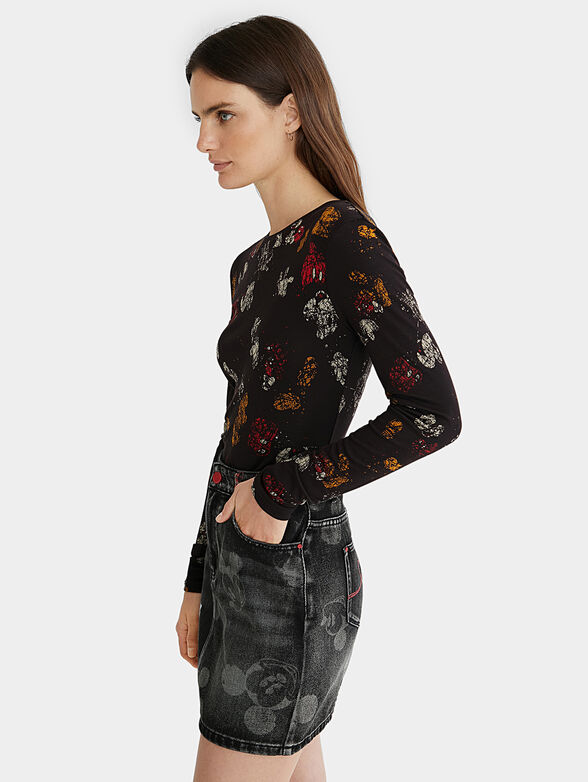 Denim skirt with Mickey Mouse print - 2