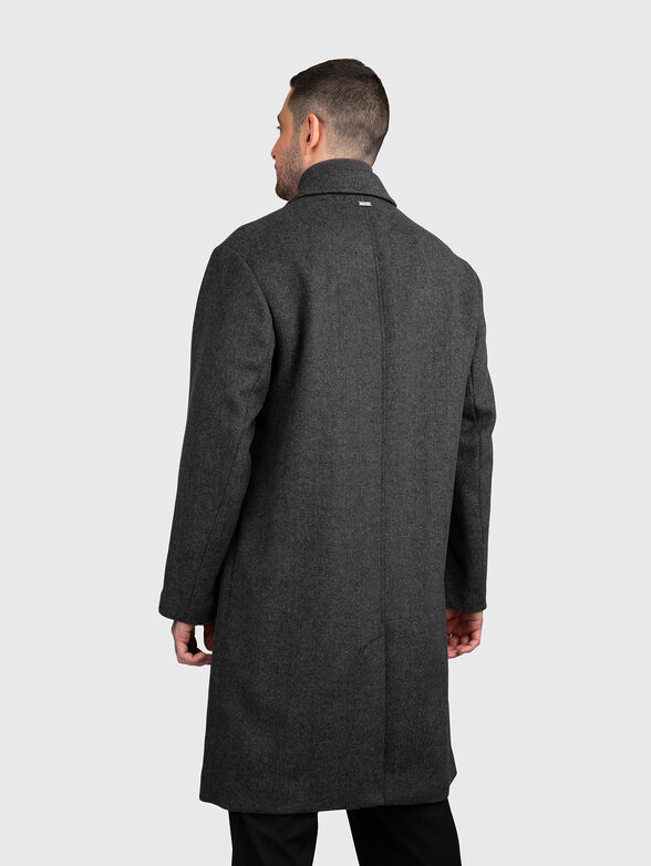 Single breasted wool blend coat - 3