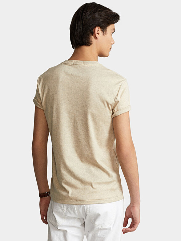Cotton beige T-shirt - 4