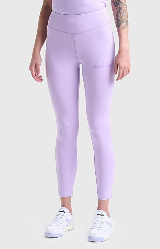 Black sports leggings with logo inscription - 1