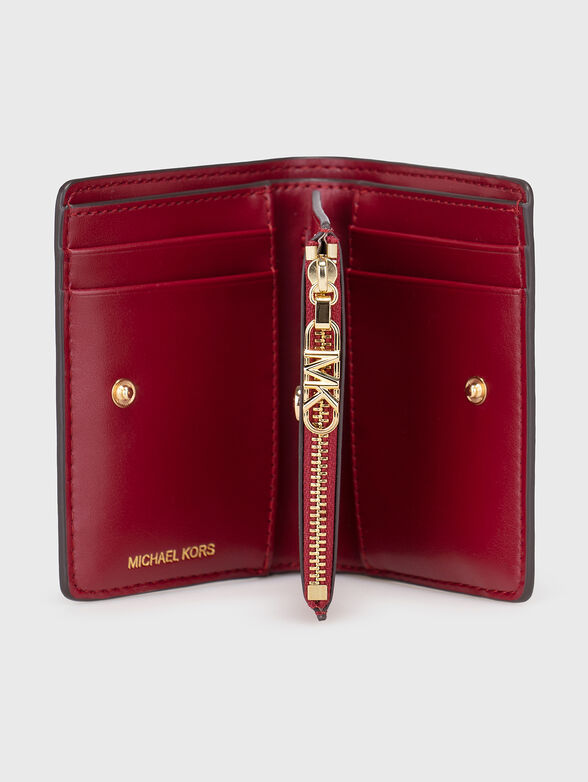 Wallet with logo detail in beige - 4