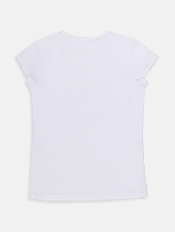 White T-shirt with colorful logo print - 2