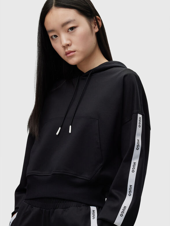Black sweatshirt with logo accents - 4