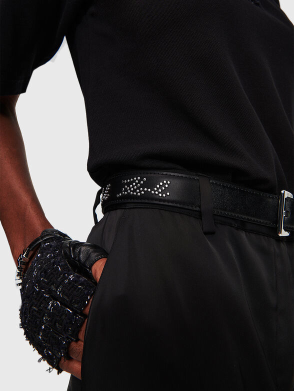 K/SIGNATURE black belt with rhinestones - 1