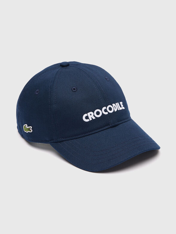 Dark blue hat with contrast embroidery - 4