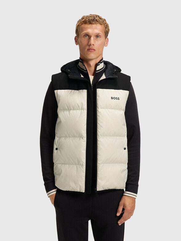 Padded vest with color-block effect - 1