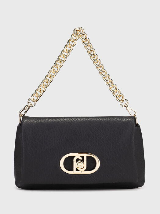 Black crossbody bag with logo detail