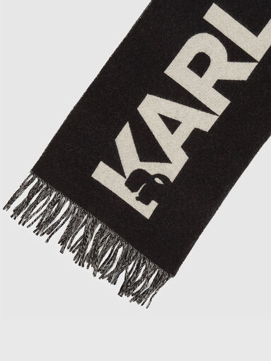 K/ESSENTIAL long wool scarf with fringe - 4