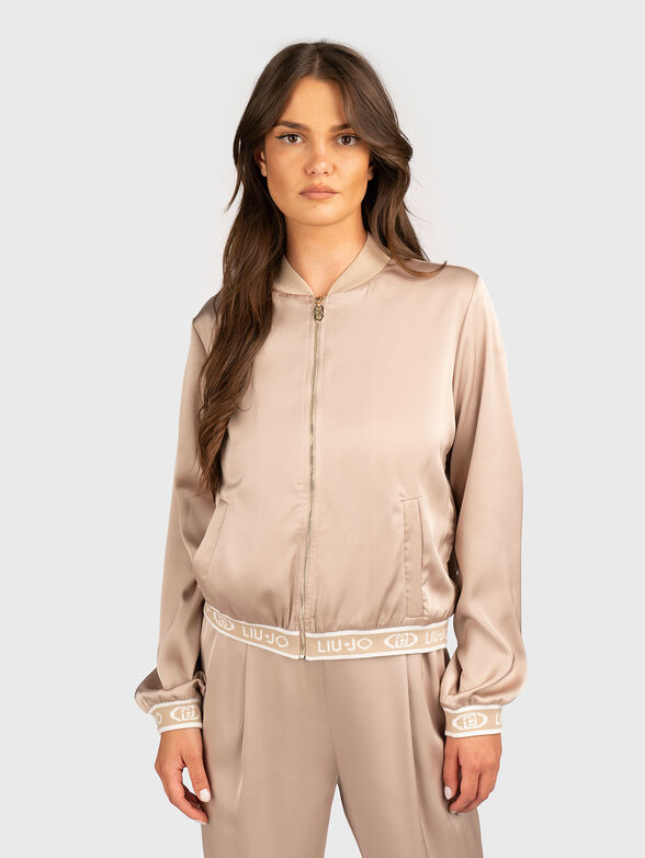 Satin bomber jacket - 1