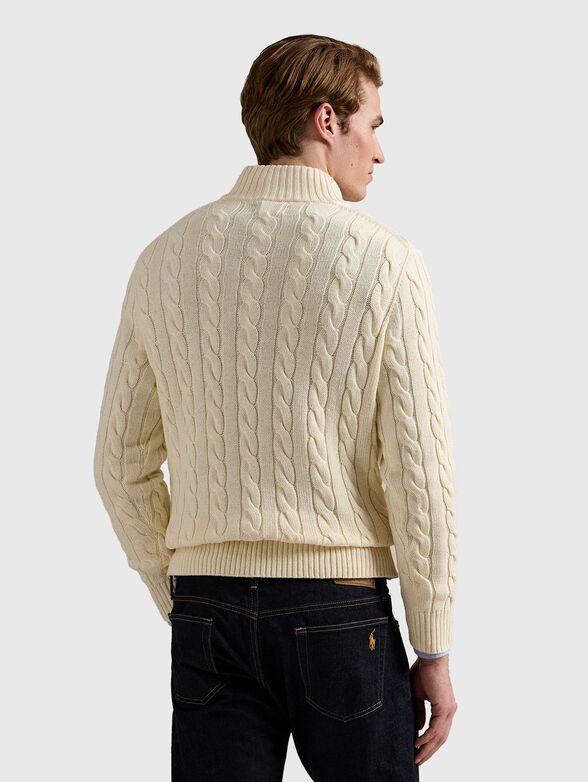Cable knit cotton zip jumper - 3