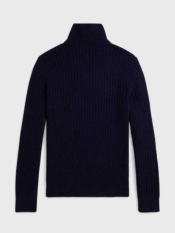 Wool and cotton sweater with logo - 2