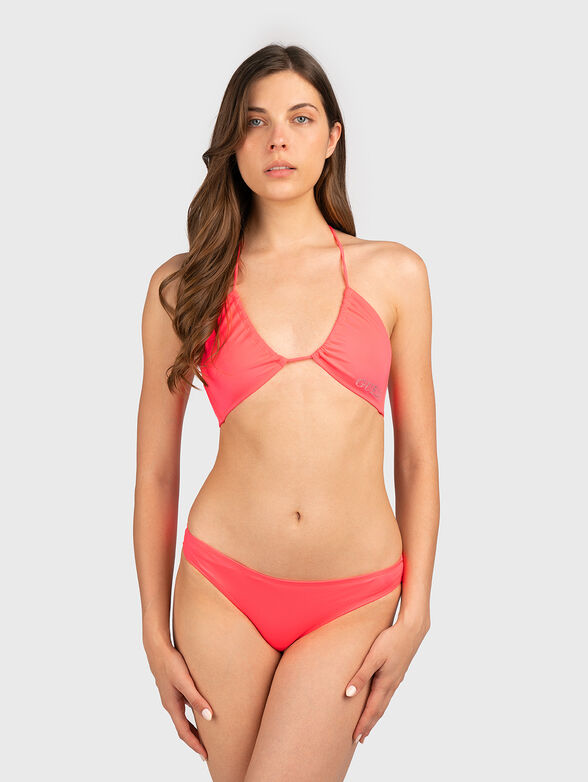 Bikini top with rhinestone logo - 2