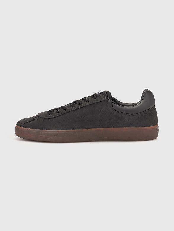 Suede sports shoes with logo - 4